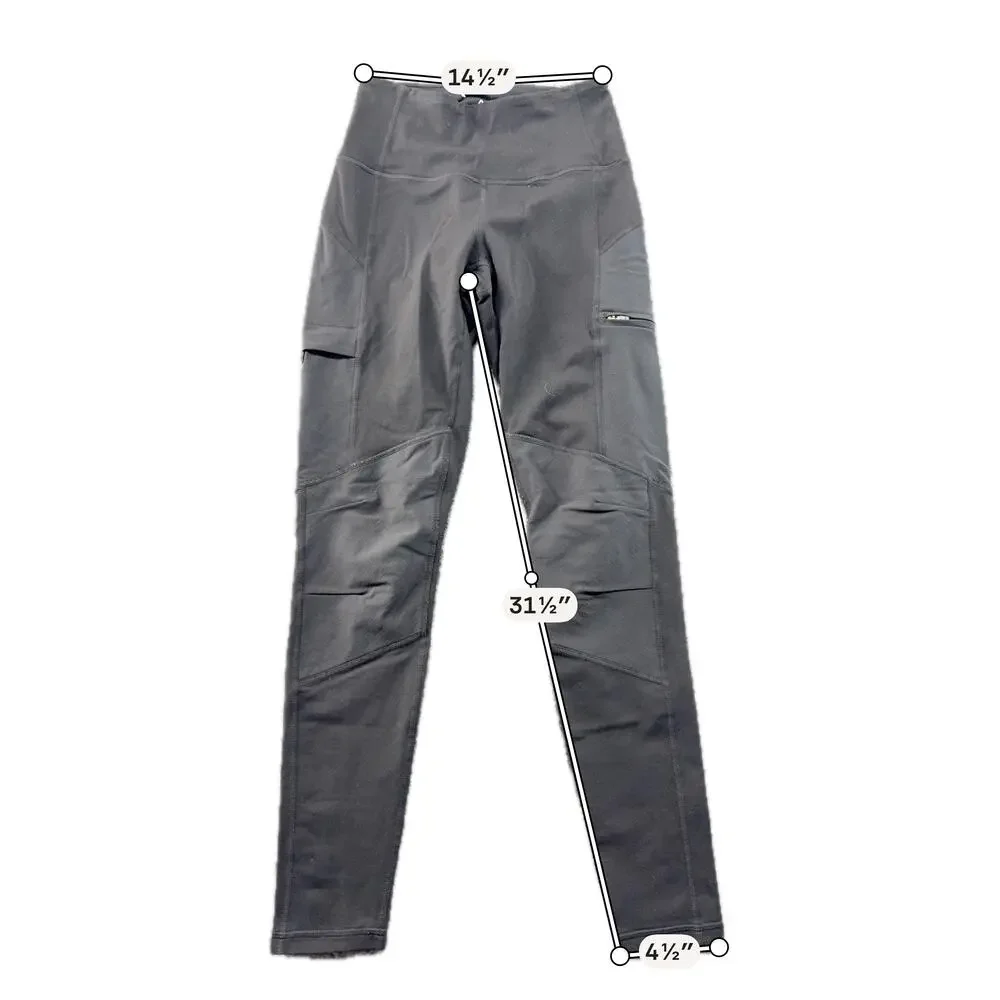 PrAna Leggings Womens XS Black High Rise Pocket Ankle Hiking Outdoor Pants